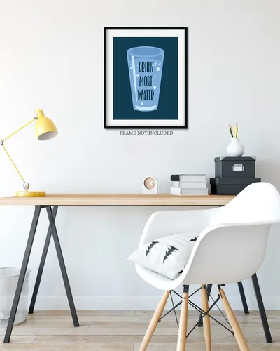 Miniatura 8 de Govivo Decoración de pared de cocina, arte de pared motivacional de agua, afirmaciones positivas, decoración de oficina, citas positivas, regalos