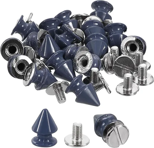 Miniatura 17 de uxcell 50 juegos de remaches de espiga cono, 0.315 x 0.472 in con rosca trasera para árbol y picos para manualidades de cuero, ropa, zapatos, Fósforo
