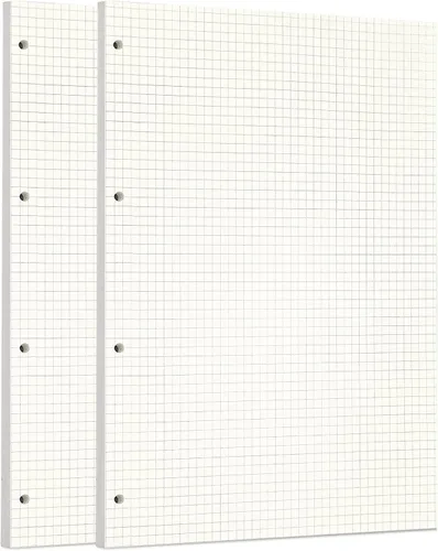 Miniatura 10 de Zelten 1 paquete A5 de 80 hojas/160 páginas 4 en 1 rayado cuadrado punteado en blanco hojas sueltas perforadas papel de repuesto de papel
