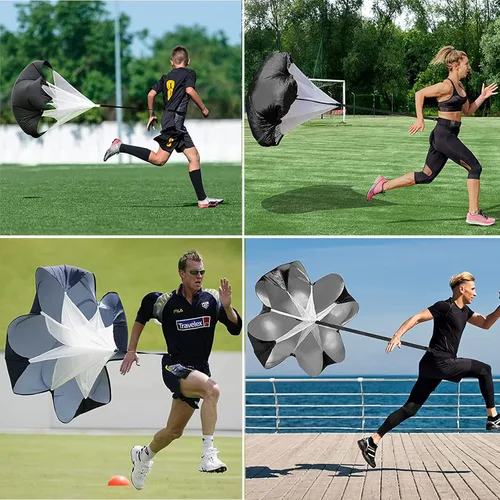 Miniatura 7 de Uyomal Entrenamiento de velocidad de carrera, paracaídas de resistencia de rampa de velocidad para entrenamiento de velocidad y aceleración, 56