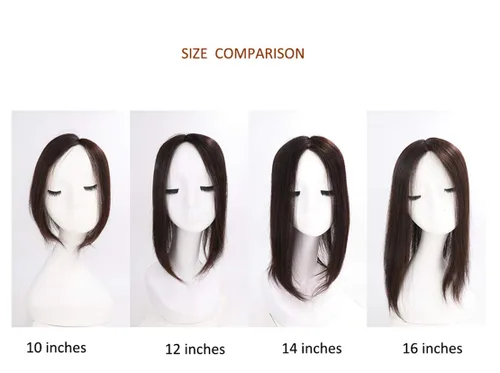 Miniatura 2 de Extensiones de cabello humano Remy liso con base de seda para mujer, clip en corona gruesa, 8 pulgadas