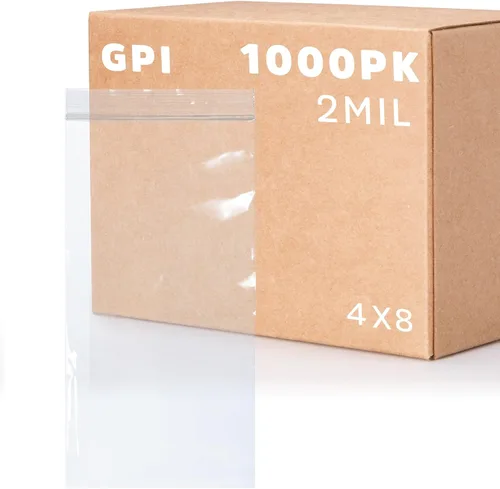 Miniatura 12 de GPI - Bolsas con cremallera de 2 x 6 pulgadas, 1000 unidades, 2 mil, bolsas de plástico transparente con cierre de cremallera, con cierre de cierre