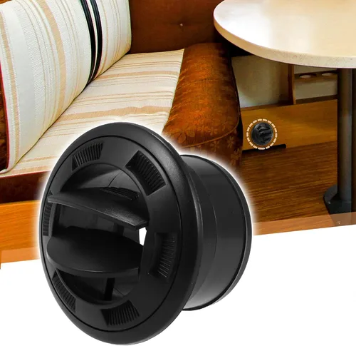 Miniatura 5 de X AUTOHAUX 1 Unidades 2.953 in Universal Negro Aire Acondicionado Caliente Ventilación Deflector Salida Louvered para Coche RV Sin Rejilla
