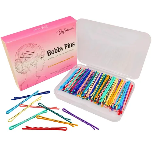 Miniatura 24 de Kit de 200 pines gruesos dorados y rubios, 150 horquillas para el cabello (2.2 pulgadas, 2.36 pulgadas, 2.75 pulgadas) + 50 pines en forma de U