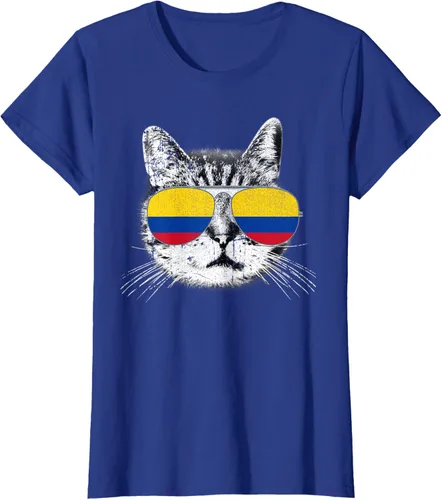 Miniatura 56 de Camisa de bandera de Colombia, orgullo colombiano, gato, hombres, mujeres, niños, camiseta de regalo