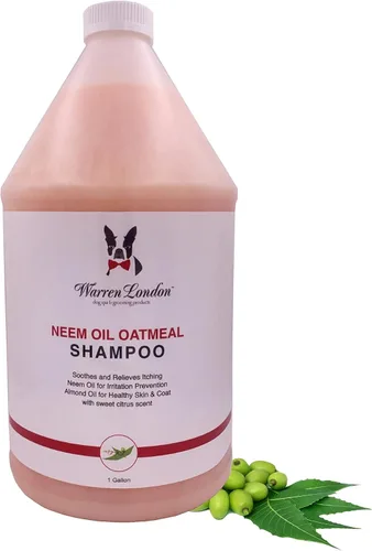 Miniatura 6 de Warren London Champú de avena para perros, alivio calmante para piel con picazón, escamosa, seca y sensible, impregnado con vitaminas y aceite