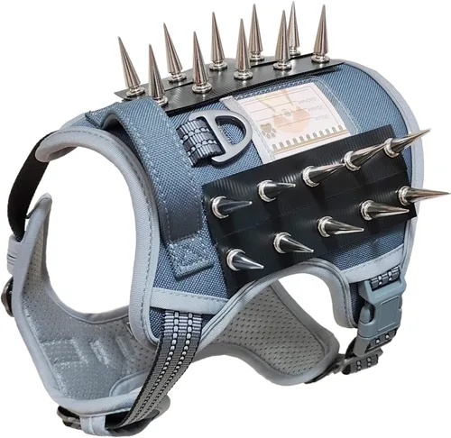 Miniatura 14 de Arnés táctico para perro, reflectante, chaleco antitirones, chaleco de protección contra pinchos, talla S