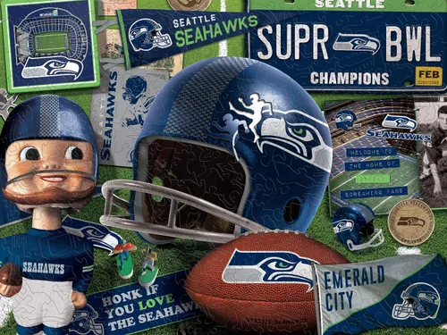 Miniatura 9 de YouTheFan Rompecabezas de madera de la serie Retro de la NFL, 17.75 x 13.25 pulgadas, 333 piezas