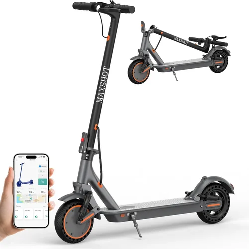 Miniatura 13 de MAXSHOT Scooter eléctrico para adultos, neumáticos de 8.5/10/14 pulgadas, 19/22 mph, motor de 350 W/500 W, rango de 21-28 millas, plegable con doble