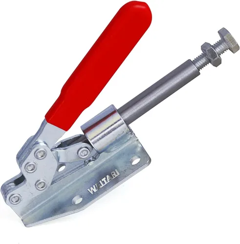 Miniatura 3 de Abrazadera de palanca ajustable, botón de extracción rápida, abrazadera de palanca de acción de empuje de 397 libras, capacidad de 1.181 in, carrera