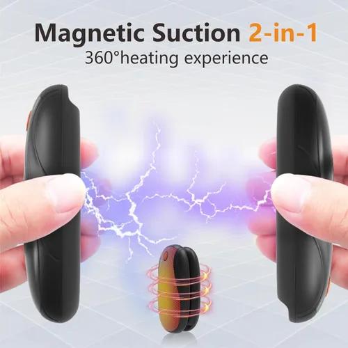 Miniatura 4 de Hand Warmers Rechargeable 2Pack,14000mAh Electric Hand Warmers with Charging Case,Quick Charge Portable Heater,Gifts for Negro