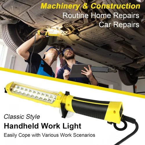 Miniatura 2 de Luz LED de Trabajo con Fuente de Luz LED COB Súper Brillante de 20, Luces de Trabajo Portátiles con Cable con Imán Fuerte, Gancho Giratorio Doble