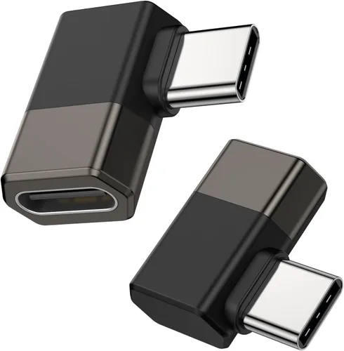 Miniatura 10 de Fidioto Paquete de 2 adaptadores USBC a USB C, adaptadores de aleación de zinc, adaptador USBC hembra a USB-C macho OTG compatible con teléfonos
