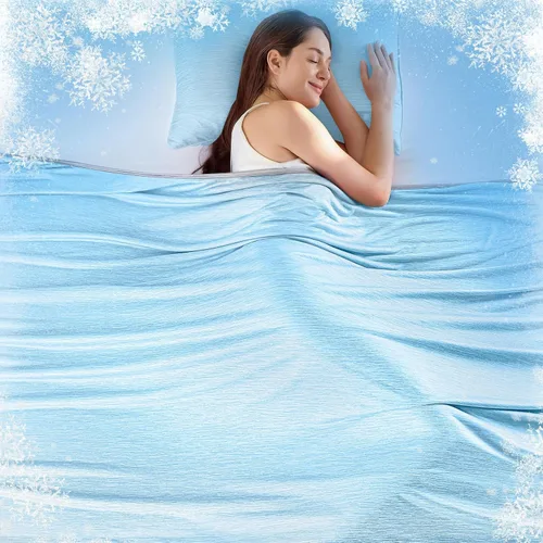 Miniatura 22 de KMUSET Manta refrescante (50 x 60 pulgadas), manta refrescante de verano de doble cara para personas que duermen con calor y sudores nocturnos