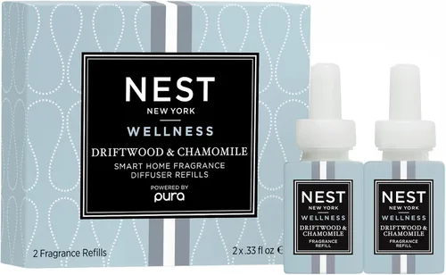NEST New York Recambio de Difusor de Fragancia para Hogar Inteligente Viales Inteligentes, Madera Flotante y Manzanilla - Juego de 2 - Diseñado para