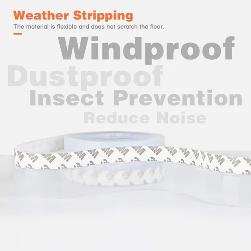 Miniatura 2 de MIKOSI cinta de sellado de silicona de 26 pies, cinta adhesiva para puertas, ventanas, huecos de duchas Transparente