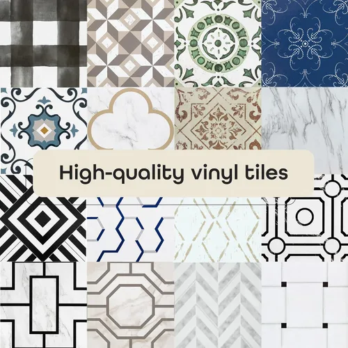 Miniatura 5 de Azulejo de vinilo autoadhesivo retro de 12 x 12 pulgadas, Affinity, 10 azulejos/10 pies cuadrados.