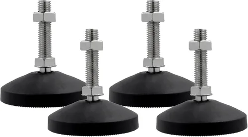 Miniatura 9 de Pies niveladores M8x50mm, capacidad de 2200 libras, deslizadores giratorios ajustables y resistentes, base antideslizante de 1.53 pulgadas