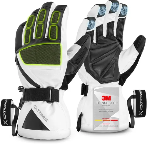 Miniatura 8 de Extremus Outlook Peak - Guantes de esquí para hombre y mujer, guantes de nieve cálidos 3M Thinsulate para clima frío, resistentes al agua y al
