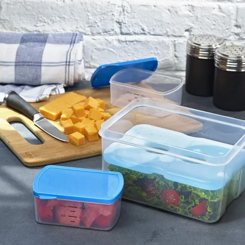 Miniatura 5 de Fit & Fresh 216HL - Juego de entrada con bolsa de hielo, 3 recipientes reutilizables para control de porciones, sin BPA, apto para microondas