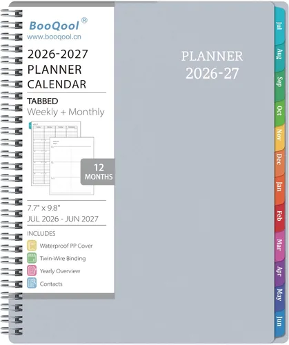 Miniatura 10 de Agenda 2026 – Agenda con calendario 2026, 8 x 10 pulgadas, enero 2026 – diciembre 2026, 2026, planificador semanal y mensual, fuerte encuadernación