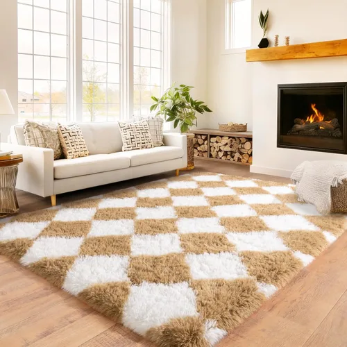 Miniatura 34 de Awaytail Alfombra Esponjosa Lavable 2x3 Pies, Pura Negra Alfombra para Silla de Escritorio Antideslizante, Alfombra Supersuave para Niños