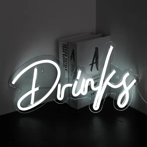 Miniatura 16 de Looklight Letreros de neón de disco para decoración de pared, letrero de luz LED rosa y azul, letrero de neón con letras iluminadas USB, letrero