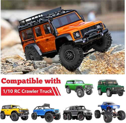 Miniatura 6 de HobbyPark Ruedas Beadlock de aluminio 1.9 para rastreador RC a escala 1/10, compatible con Traxxas TRX4 Axial SCX10 Redcat Gen 8 RC4WD, 4 piezas