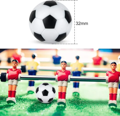 Miniatura 2 de Coopay 18 pelotas de futbolín de 1.28 pulgadas (1.260 in), pelotas de repuesto de fútbol de mesa, multicolor, con una bolsa de cordón negro