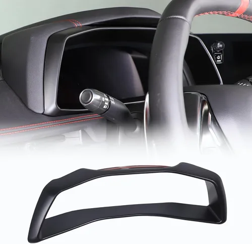 Miniatura 8 de Marco de cubierta de tablero de instrumentos compatible con Chevrolet Corvette C8 2020-2023, accesorios interiores (patrón de fibra de carbono)