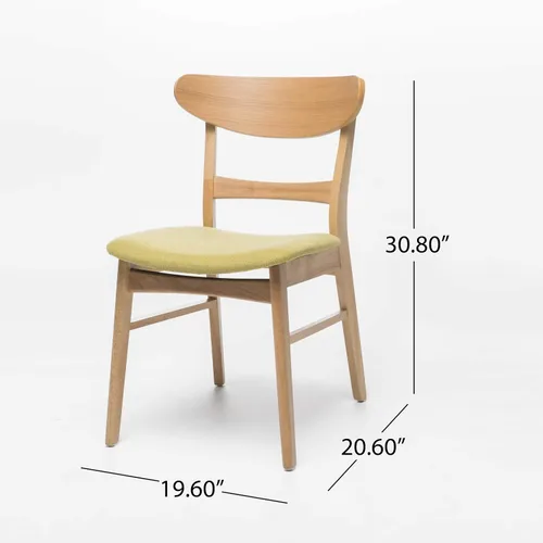 Miniatura 3 de Christopher Knight Home Idalia - Sillas de comedor, juego de 2 piezas, té verde / acabado de roble Verde (Green Tea)