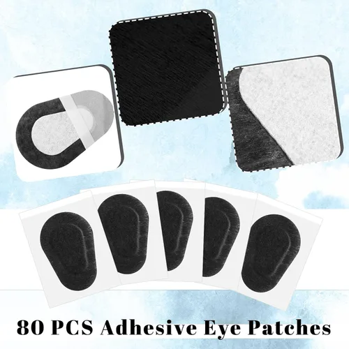 Miniatura 7 de Panitay 80 parches adhesivos para ojos para adultos, parches desechables para ojos, vendajes adhesivos transpirables para ojos perezosos, ambliopía