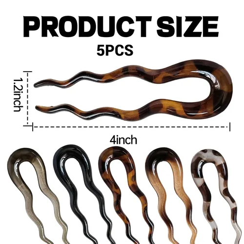 Miniatura 2 de Horquillas para el cabello francés, horquillas en forma de U, horquillas francesas para moños de mujer, accesorios para el cabello para mujeres
