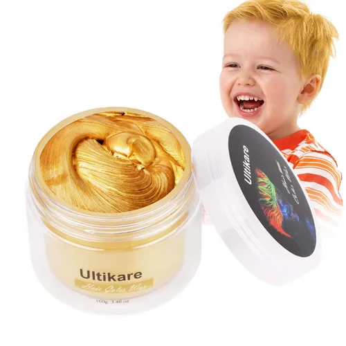 Miniatura 20 de Color de cabello temporal para niños, Ultikare cera para el cabello lavable, cera de tiza natural, crema de barro de arcilla para peinado DIY
