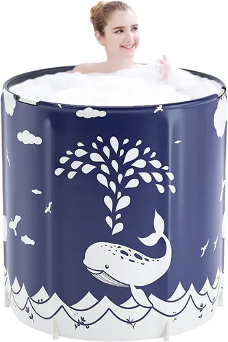 Bañera plegable portátil, bañera portátil para adultos, bañera plegable para ducha, engrosamiento con espuma térmica para mantener la temperatura