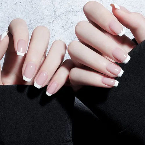 Miniatura 5 de Vishine Manicura Francesa Gel de Uñas Blanco Francés Rosa Pálido Juego de 4 Piezas, Gel UV LED Capa Base Capa Superior Kit de Inicio