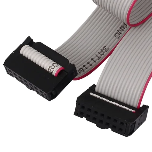 Miniatura 2 de uxcell IDE - Cable plano de cinta hembra a hembra, 14 pines, 0.100 in, 19.7 in, 2 piezas