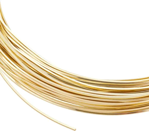 Miniatura 13 de BENECREAT Alambre de latón cuadrado de 16.4 pies – Alambre de cobre dorado medio duro calibre 15 para fabricación de joyas, cuentas y trabajo