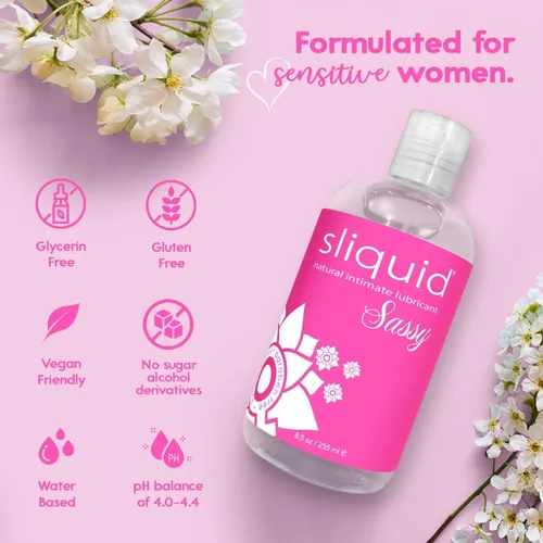 Miniatura 3 de Sliquid H2O + Sassy Variety - Paquete de 2 lubricantes a base de agua para mujeres, hombres y parejas, juego de lubricante personal, no mancha, sin