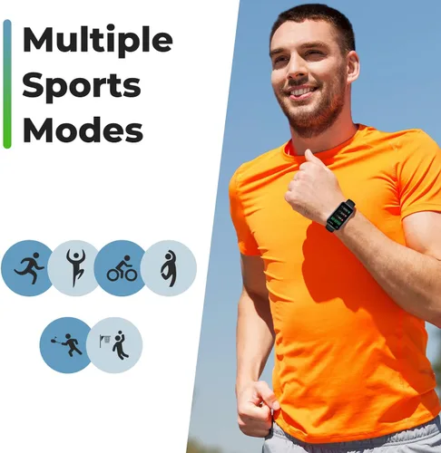 Miniatura 3 de Reloj inteligente de seguimiento de actividad física, monitor de salud táctil completo de 1.47 pulgadas con frecuencia cardíaca 24/7 y monitor