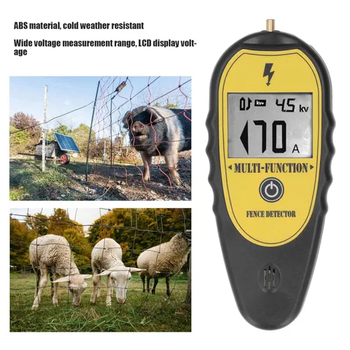 Miniatura 4 de Probador de valla digital de 15 KV, probador de valla eléctrica, voltímetro de valla, probador de voltaje con pantalla LCD, buscador de fallas