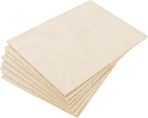 Miniatura 2 de Mandala Crafts Tablero de madera contrachapada de abedul báltico, hojas de madera finas para manualidades, modelo de corte láser, grabado de 6 x 6