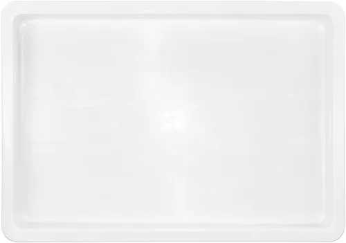 Miniatura 10 de Caja de prueba de 26 x 18 x 3 pulgadas, 1 caja de masa rectangular – apilable, lavavajillas, cajas de plástico blanco para masa de pizza, duraderas