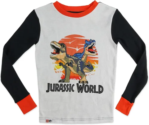 Miniatura 2 de LEGO Jurassic World Boys 2 Piece Cotton Pajamas with Slippers