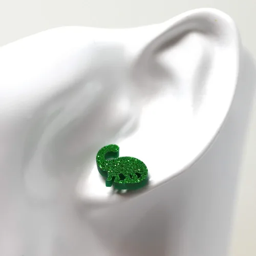 Miniatura 15 de Pendientes acrílicos cortados con láser sin metal en postes de plástico