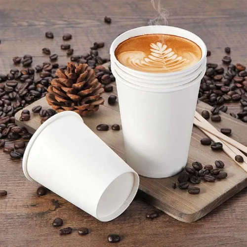 Miniatura 4 de Tebery Paquete de 300 tazas de café de papel blanco desechables de 6 onzas para agua, jugo, café o té