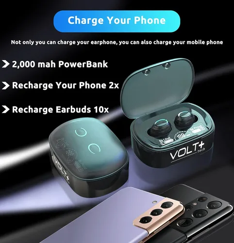 Miniatura 6 de Auriculares inalámbricos V5.3 PRO compatibles con Samsung Galaxy S20/FE/Ultra/S20+/5G/Fan Edition/Plus IPX3 Bluetooth Touch Negro