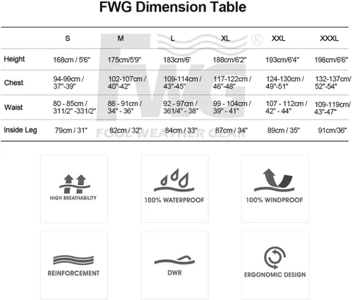 Miniatura 7 de FWG Trajes de lluvia para hombre, impermeables, resistentes, con bolsillos grandes, para todo tipo de clima