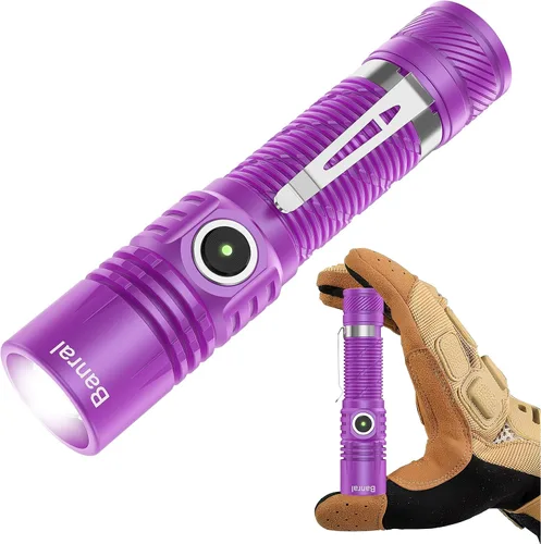 Miniatura 15 de Linternas tácticas recargables, linterna LED USB-C mini pequeña de alto lúmen, linterna EDC compacta, 4 modos y función de memoria, luces