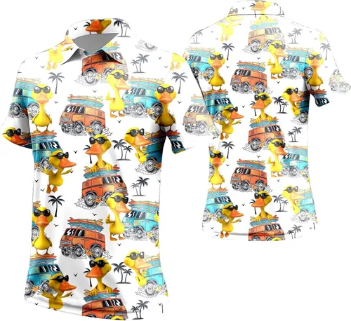 Miniatura 105 de Camisa de golf de los años 80 para hombre, ajuste seco, manga corta, estampada, divertidas, camisas de golf de los años 90 para hombre